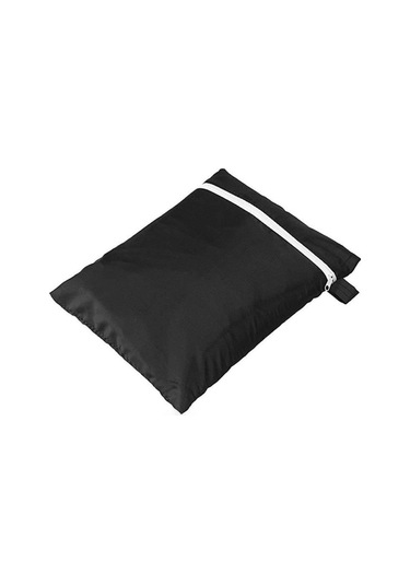 Suofeng Açık Hava Güneş Katlanır Sandalye Toz Örtüsü Çim Teras Mobilya Örtüsü 210 Oxford Kumaş Siyah