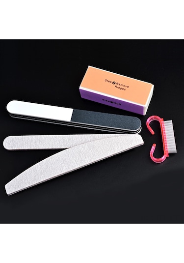 Qingmipy 5'li Tırnak File Seti: Profesyonel Ve Kişisel Kullanım İçin Esnek, Dayanıklı Tırnak Şekillendirme Aletleri Renk Rastgele