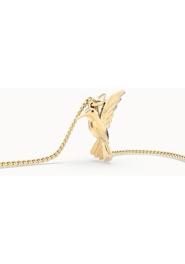 Chocli 18 Ayar Altın Kaplama Humming Bird Kolye