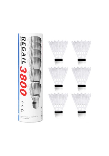 Geeksen Plastik Badminton Topları 6 Adet - Kompozit Mantar Başlı, Esnek Ve Dayanıklı - Başlangıçcılar İçin Spor Ve Egzersiz