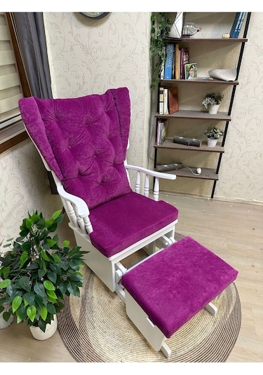 Asedia Mama Puflu Lake Fuşya Puflu Sallanan Emzirme Sandalyesi