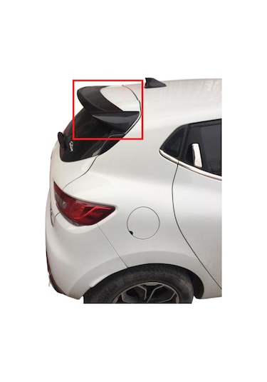 Clio 4 Fiber Spoiler Beyaz Boyalı