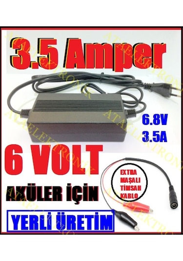 Pilsan Oyuncak Uyumlu 3.5 Amper - 6 Volt Aküler Için Şarj Şarz (282569578)