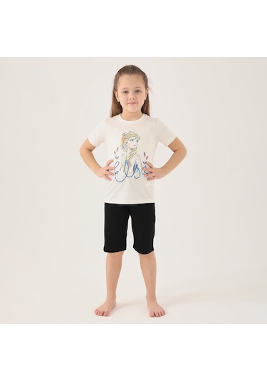 Frozen D4803-2 Çocuk  Krem Pijama