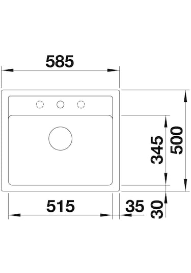 Simpex Tek Göz Tezgah Üstü&tezgaha Sıfır Uyumlu Beyaz 49x50cm