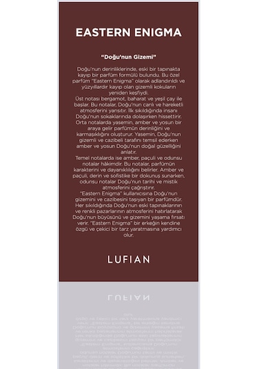 Lufian Eastern Enigma Erkek Parfüm EDP 100 ML