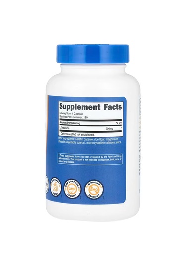 Nutricost L-theanine Brain & Cognitive 200mg 120 Capsules Double Strength Aromasız