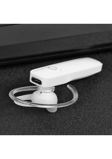 Fortunelane Beyaz Tek Kulaklı İş Kulaklığı - Bt 4.1 Arama, Hafif Tasarım, 10m Menzil, Müzik Dinle