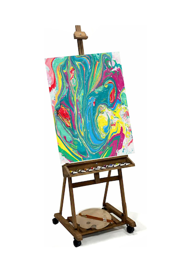 Ahşap Şovale Tekerlekli Kare Ayaklı H Tipi Boyalı Decolfin