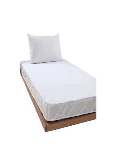 Bebesi Sıvı Geçirmez Tek Kişilik Alezi 90x200 Cm Yatak Koruyucu Micro Kumaş Beyaz