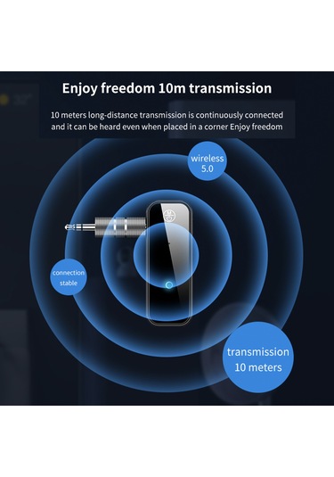 Shineyee C28 Bluetooth 5.0 Verici-alıcı 2'li Set: Araç Ve Ev Ses Sistemleri İçin Kablosuz Müzik,免提 Konuşma, Dahili Batarya, Siyah