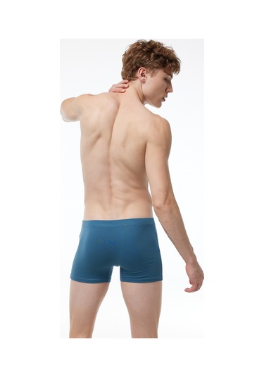 Malabadi Erkek Mavi 5 Li Pamuk Elastan Boxer 5m074 Mavi