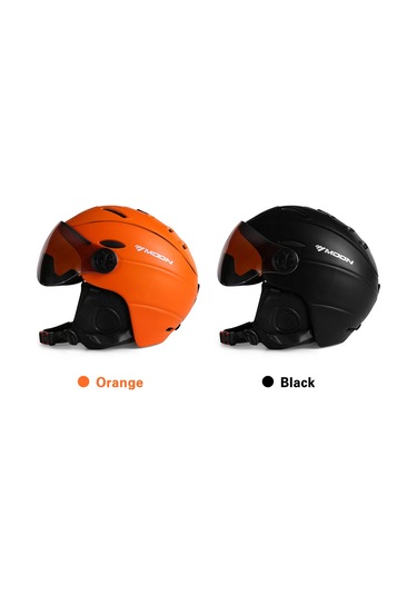 Moon Turuncu Kayak Kaskı Ayrılabilir Buğu Önleyici Gözlüklü Kalıp Y18474c-l L Turuncu