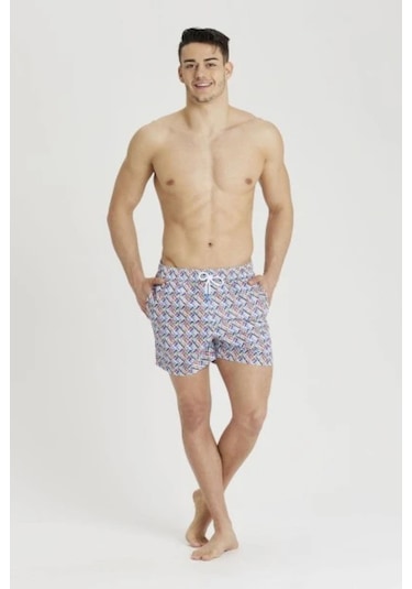 Arena Şort Men's Beach Short Allover Erkek Deniz Şortu 005253100 Mavi