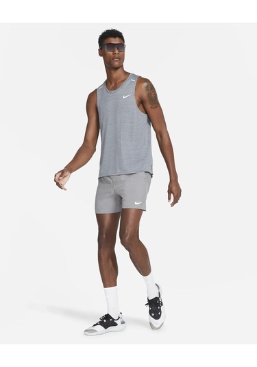 Challenger 5" Erkek Astarlı Koşu Şortu Gri