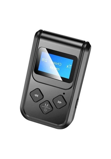 Novahub T15 Bluetooth 5.0 Ses Adaptörü: Kablosuz Alıcı & Verici, Lcd Ekran, Şarj Edilebilir, Siyah