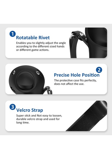 Meta Quest Pro İçin 1 Çift Saplı Silikon Kılıf Kapak Vr Aksesuarları Beyaz