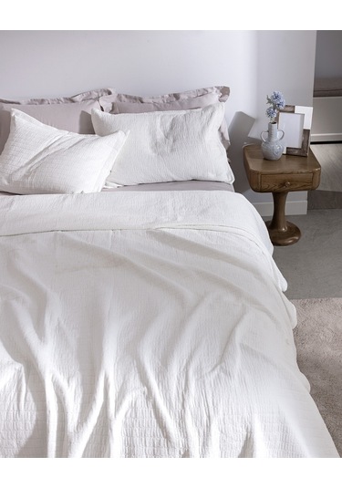 Madame Coco Feolette Çift Kişilik Yatak Örtüsü - Beyaz 8684427145296 Beyaz