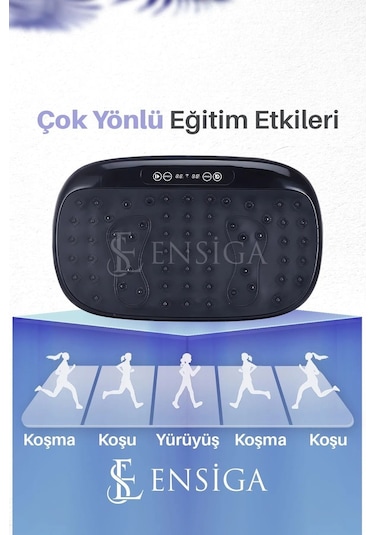 Titreşimli Osilasyon Masaj Aleti - Tüm Vücut Vibro  Fitness Makinesi Siyah