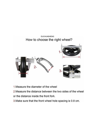 Fastbuy 8 Ön Teker, 2x Yedek Tekerlek, Kaymaz, 190mm Gri Siyah, Tekerlekli Sandalye/yürüteç Tekerlekleri -