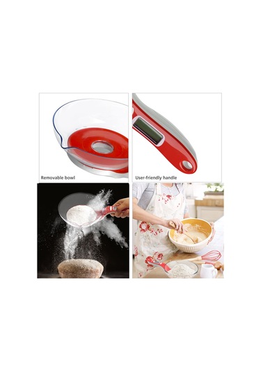 Kosona Mutfak Dijital Terazi 3kg/1g Hassas Sensor, Çıkarılabilir Kase, Birim Dönüşümü, Beyaz Pil Yok Çok Renkli