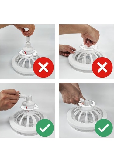 Xuweiwei Beyaz E27 Uzaktan Kumandalı Led Akıllı Tavan Vantilatör Lambası 3 Hız 3 Renk Sıcaklık 17 Mod E26 E27