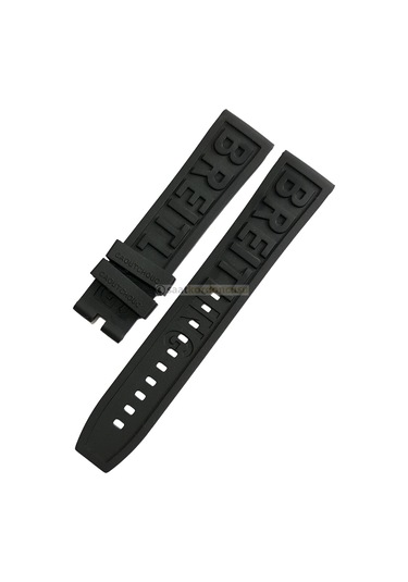 Breitling Modeli 22mm Siyah Renk Silikon Saat Kordonu