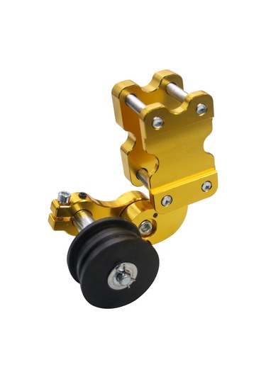 Ranyeek Motosiklet Zincir Ayar Cihazı, Geniş Kullanım Alüminyum Gergi Regülatörü, Off-road Ve Evrensel Uyumlu Mavi Zımpara