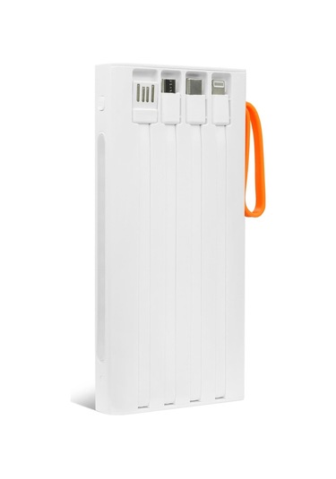 Powerway QC10 10.000 mAh PD 22.5 W Kablolu Hızlı Şarj Powerbank Beyaz
