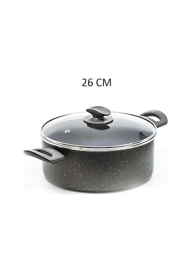 Mehtap Granit Tencere 26 Cm Gri