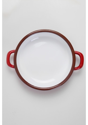 Kırmızı Emaye Sahan 18cm