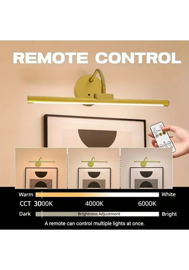 Globalbloom 1 Adet Amıll Akıllı Led Masa Lambası Uzaktan Kumandalı, 3000k-6000k Renk Sıcaklığı, Usb Şarjlı, Siyah