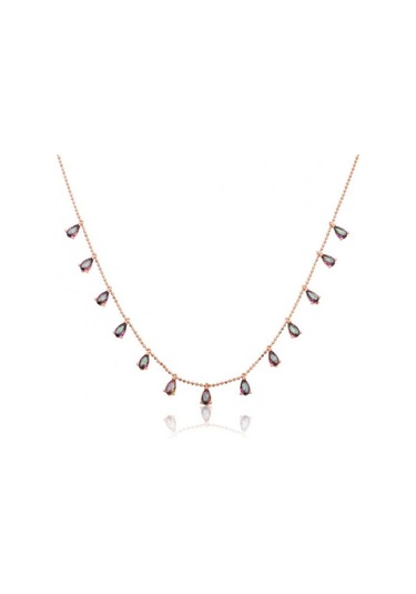 Gümüş Mistik Topaz Şans Kolyesi (551165600)