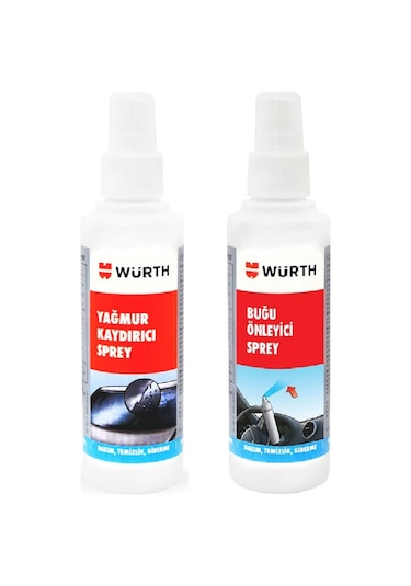 Würth Yağmur Kaydırıcı 150 Ml + Buğu Önleyici 150 Ml