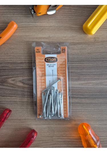 Çelik Çivi 4x50 Beyaz 25 Adet Galvanizli Çivi 4 x 50