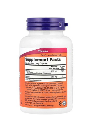 Choline & Inositol 100 Veg. Kapsül.usa Menşei.dmmedicine'den