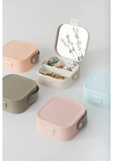 Aynalı Makyaj Kutusu Çanta Boy Çok Renkli