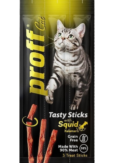 Proff Sticks Tahılsız Kalamarlı Kedi Ödül Çubukları 3 x 5 G