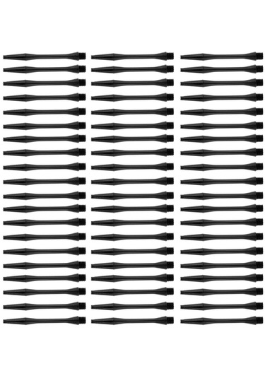 Homyl 60 Adet 54mm Konu Plastik Yeniden Oluklu Dart Milleri Siyah