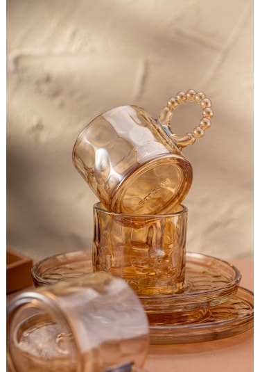 Emsan Çifte Kavrulmuş 100 Ml 6'lı Kahve Fincan Takımı Kahverengi