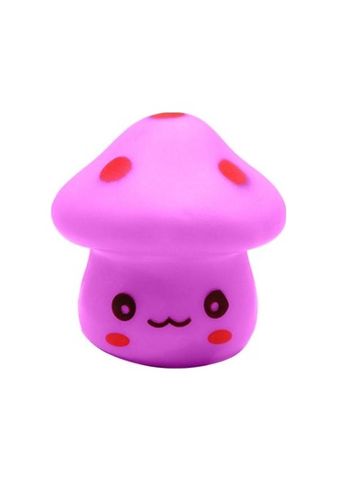 Mor Gece Lambası Fantastik Sevimli Vinil Mantar Masa Dekoru İçin Led Işık Mor