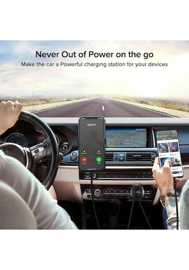 Honmex 30w 3'lü Usb Pd Araç Şarj Cihazı - 2.4a Hızlı Şarj, Type-c Ve Usb Girişleri, İphone, İpad, Android Uyumlu Siyah