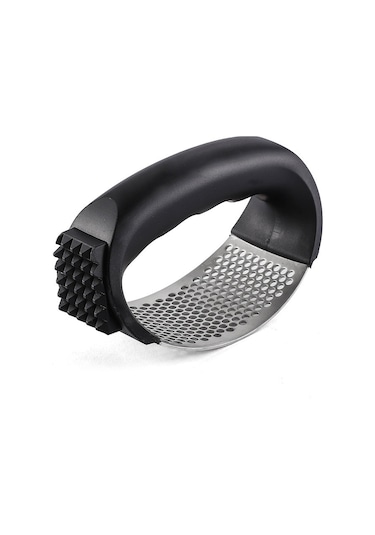 Reedark Evde Sarımsak Ezme Aleti: Paslanmaz Çelik Vücut, Kolay Kullanım, Kompakt Tasarım Siyah Pp Paket Siyah