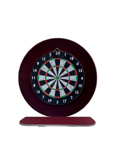 Raf Düzenekli Dart Arkalık Yuvarlak Bordo 72 CM