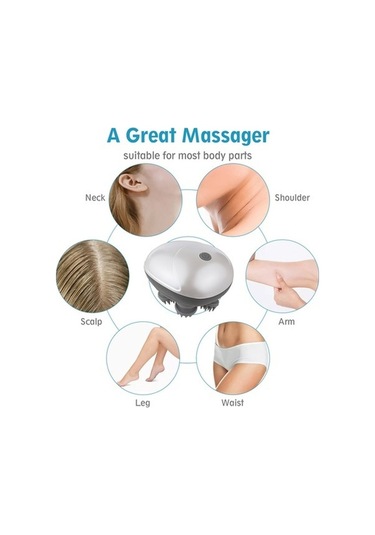 Tysm Novahub Akıllı Baş Saç Derisi Masaj Aleti, Beyaz+gri, 108x90x80mm, Harika Stres Giderici Çok Renkli