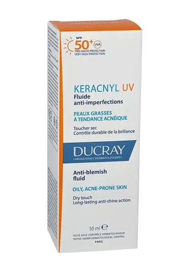 Ducray Keracnyl UV Spf 50+ Anti İmperfections Fluid Leke Karşıtı Güneş Koruyucu 50 ML