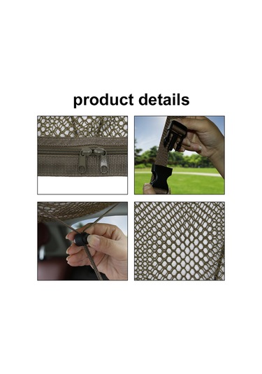 Reedark Araba Tavanı İçin 90x65cm Kaki Polyester Ağızlı Çantı - Seyahat Eşyaları, Oyuncaklar İçin Organizasyon Çantası Haki