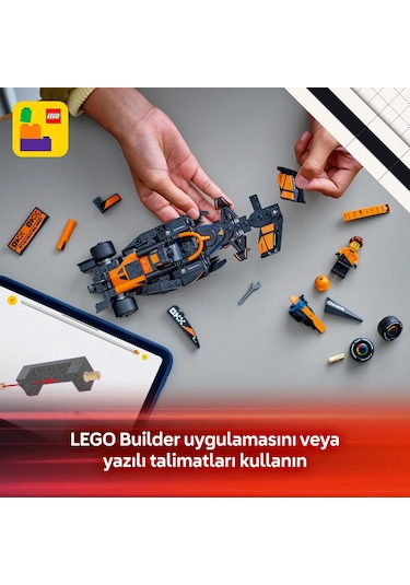 LEGO® Speed Champions McLaren F1® Team MCL38 Yarış Arabası 77251 - 10 Yaş ve Üzeri Çocuklar için Yaratıcı Oyuncak Yapım Seti (269 Parça)