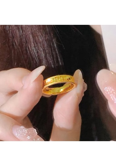 Kadınlar İçin Özel Olarak Tasarlanmış Benzersiz Düz Bantlı Yüzük No.74 Çok Renkli