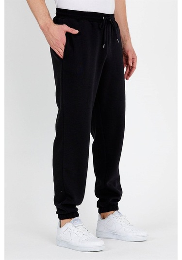 Jahr Marc Baskılı Oversize Siyah Erkek Eşofman Altı Siyah